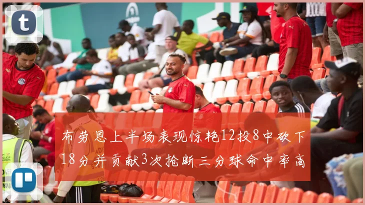 布劳恩上半场表现惊艳12投8中砍下18分并贡献3次抢断三分球命中率高达50